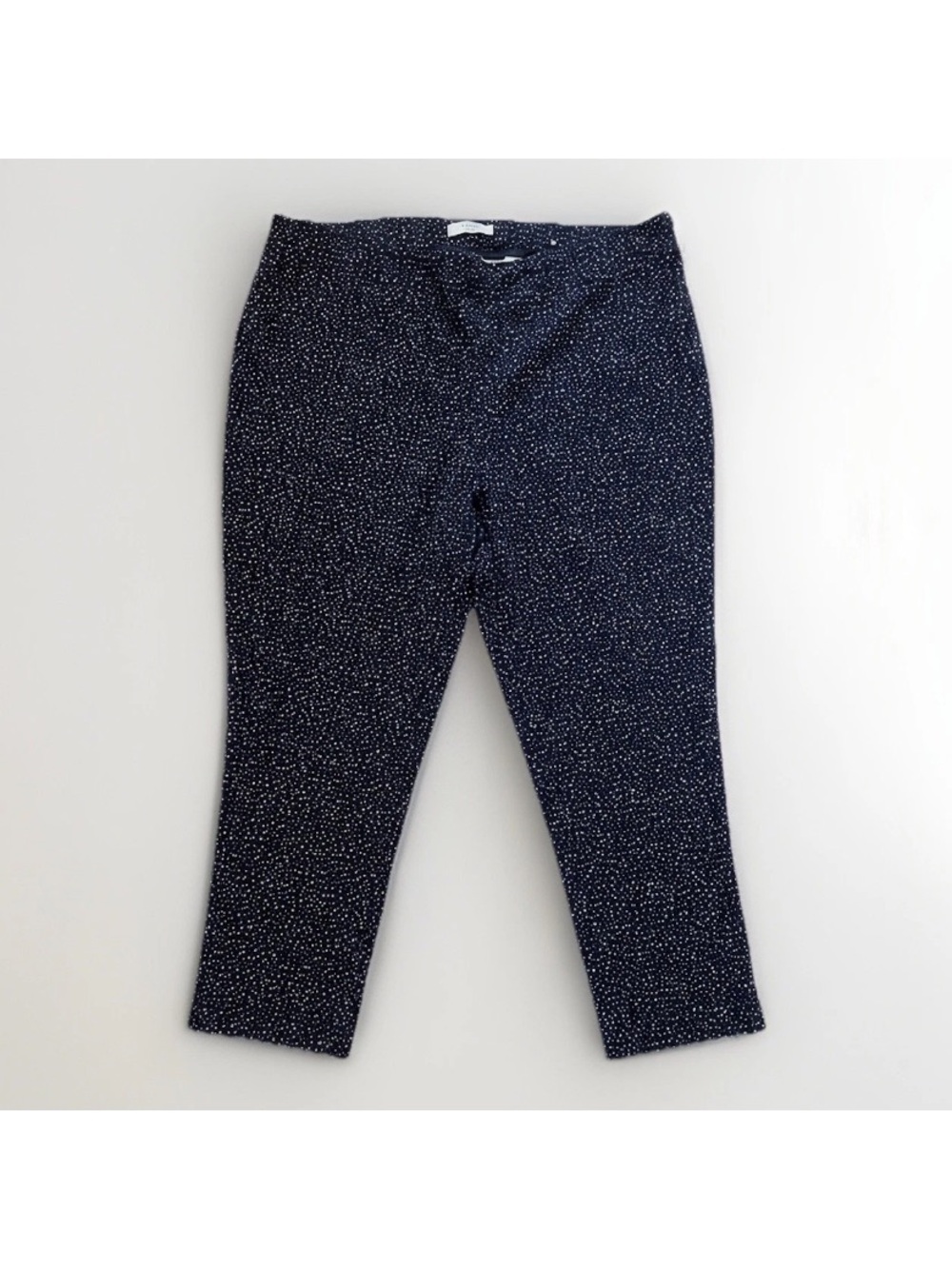 Dalia Navy Blue Polka Dot Cropped Pants